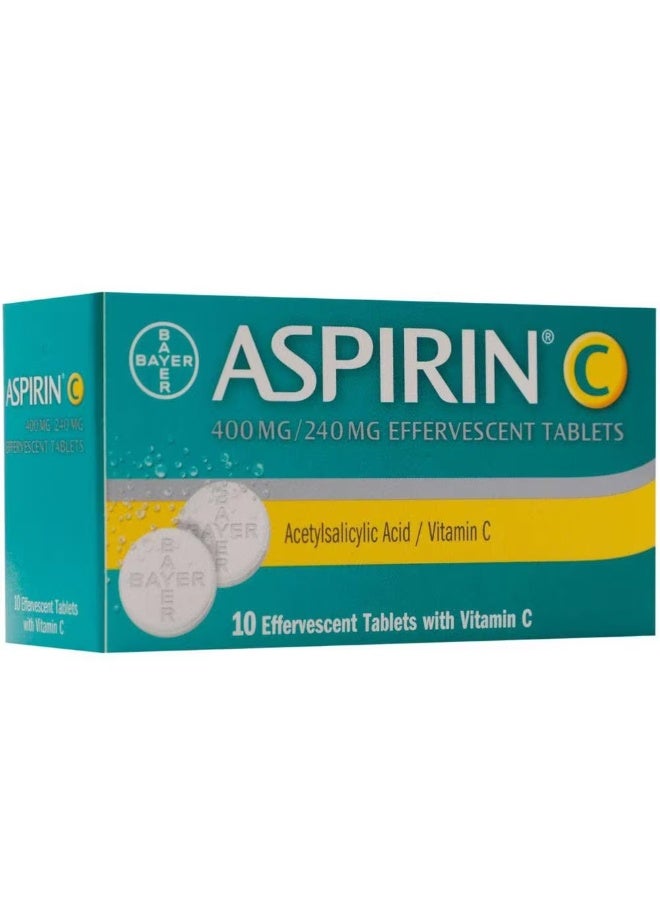 أقراص أسبرين سي الفوارة للحمى والألم 10 أقراص